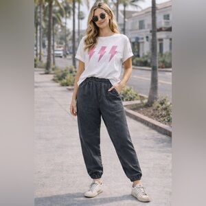 Social Standard By Sanctuary Washed Black Utility Joggers | Size XL